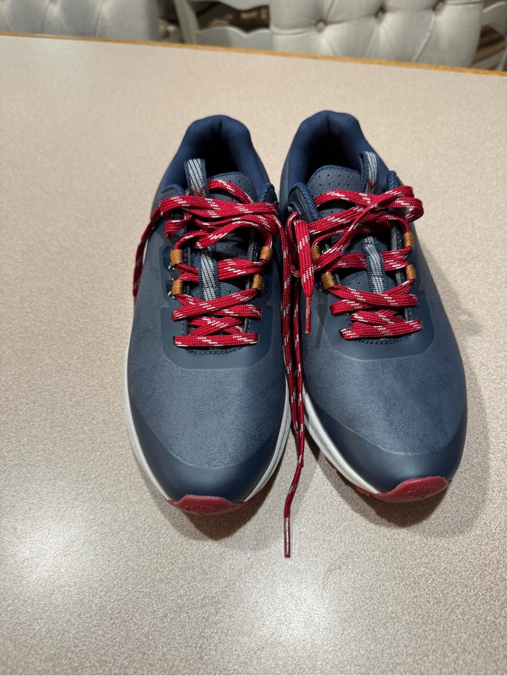 Men's Navy Callaway Golf Athletic Sneakers with Red Laces
